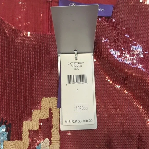 Embellished Cady women's dress size 8. Ralph Lauren Collection - Picture 13 of 14